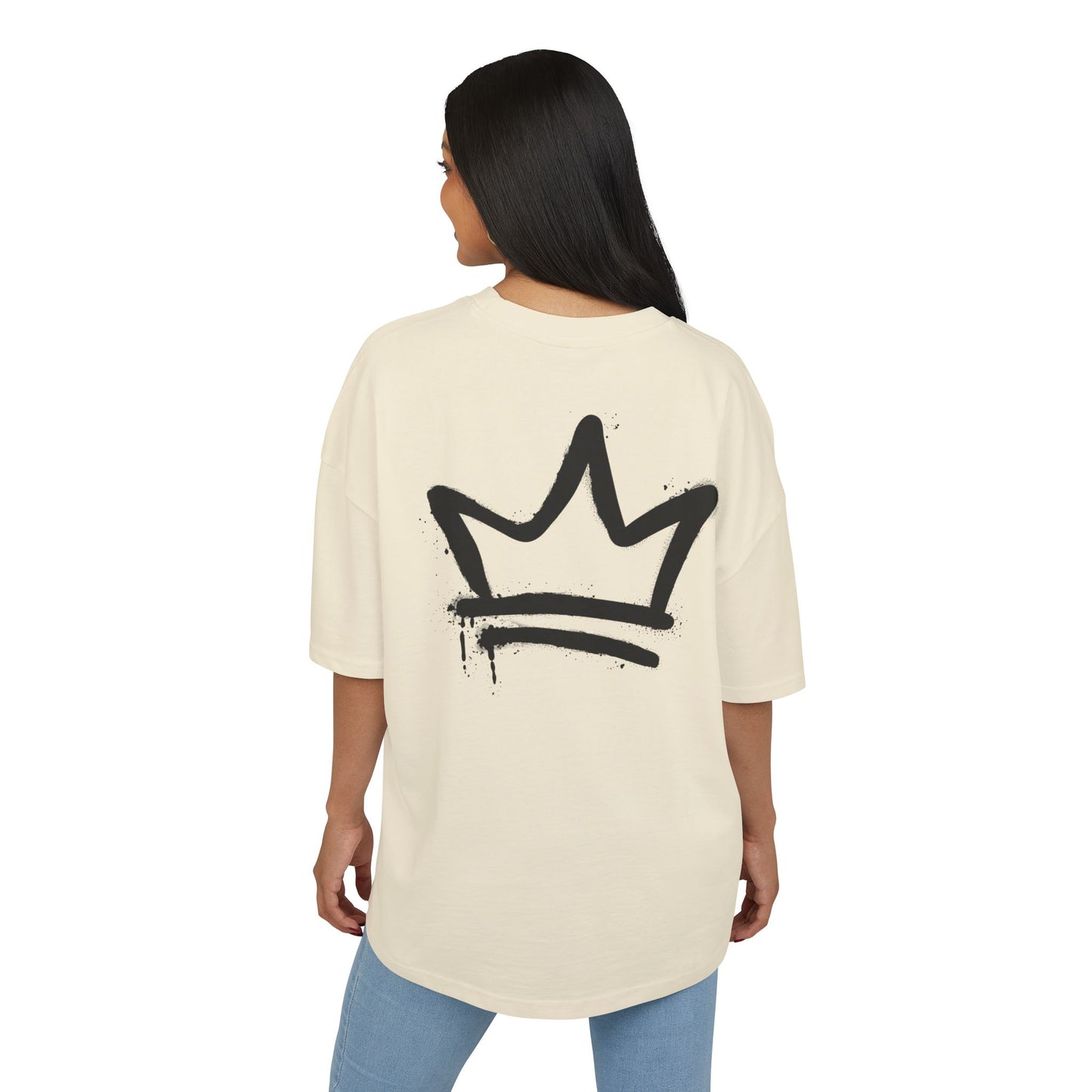 Unisex Ultra Heavy Cotton Box Tee - Stylish Crown Design Tee for Trendsetters