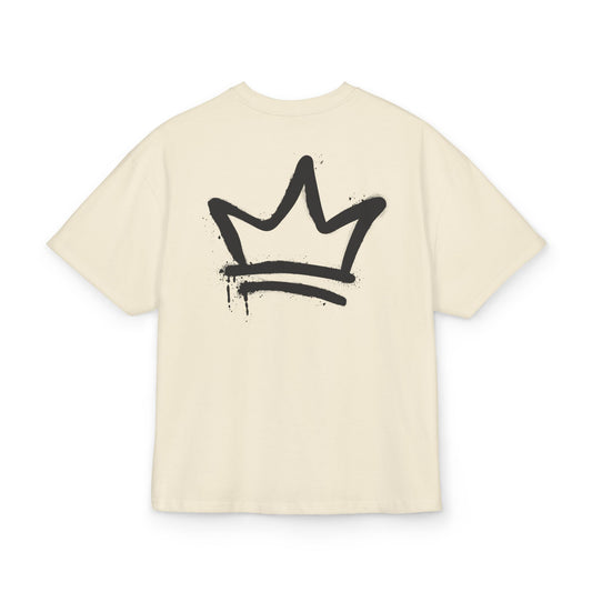 Unisex Ultra Heavy Cotton Box Tee - Stylish Crown Design Tee for Trendsetters