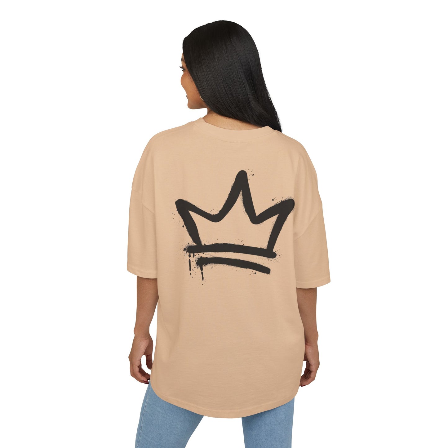 Unisex Ultra Heavy Cotton Box Tee - Stylish Crown Design Tee for Trendsetters